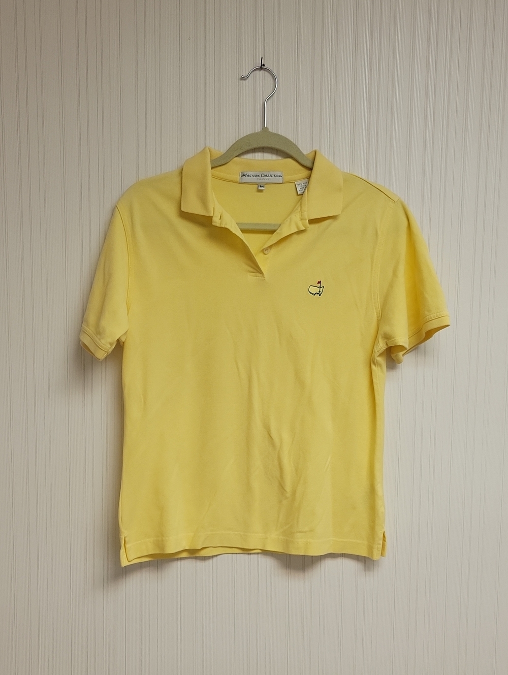 Masters Collection Ladies Yellow Polo Shirt - Classic Short Sleeve Medium Golf